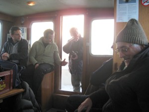 Vogels kijken vanuit de boot